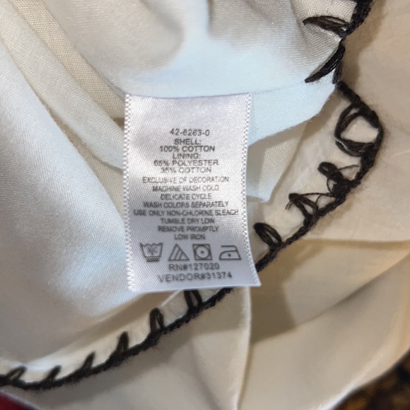 Chadwick’s Embroidered Crochet Tunic Scoop Neck Boho Resort Wear Top - Picture 13 of 14